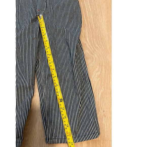 Round House Overalls Children's Navy Hickory Engineer Stripe Classic Size 4 - Picture 4 of 8